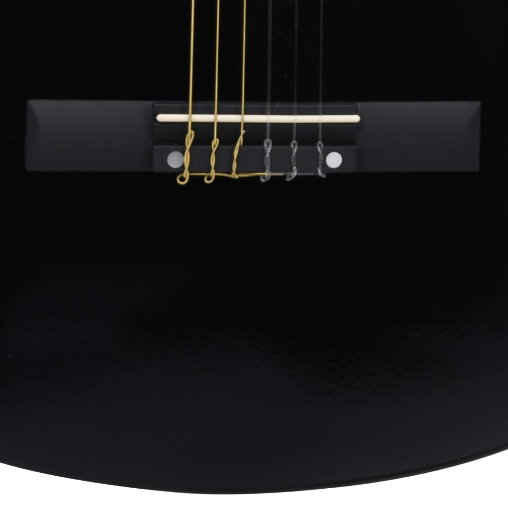 Western Acoustic Cutaway Guitar with 6 Strings Black 38"
